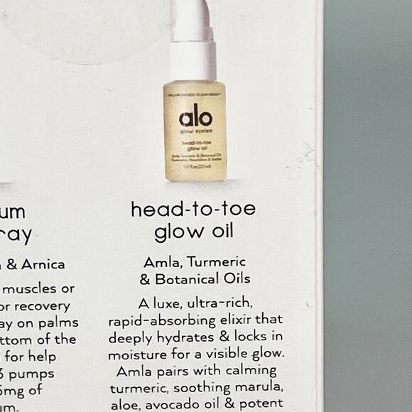 Alo Yoga Mini Glow Duo Magnesium Reset + Head-to-Toe Glow Oil Travel 2x .7oz NWT - Picture 5 of 6